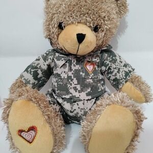 Teddy Bear plush furry with military Camouflage